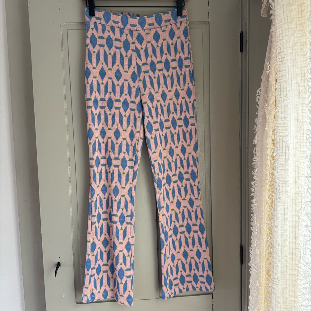Zara Knit Pull On Pants in Geometric Print